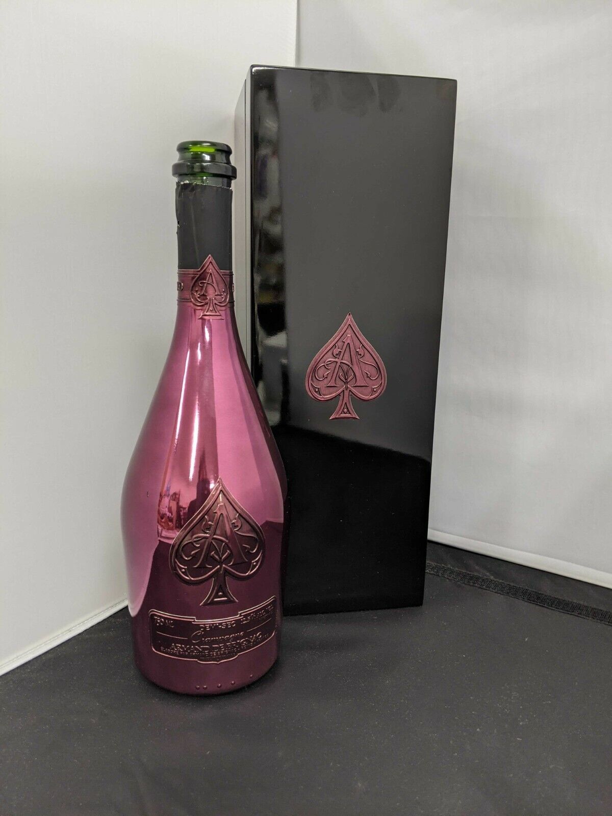 Armand De Brignac Ace of Spades Set of 5 Color Empty Bottles w/ Box Excellent !!
