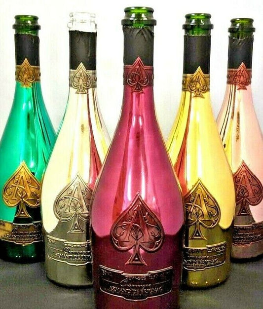 Armand De Brignac Ace of Spades Set of 5 Color Empty Bottles Gorgeous Japan USED